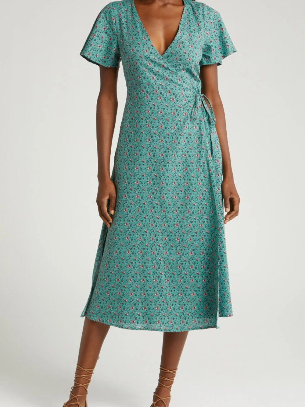 Marine Layer Emlyn Midi Dress Deep Sea Floral Size Medium NWT